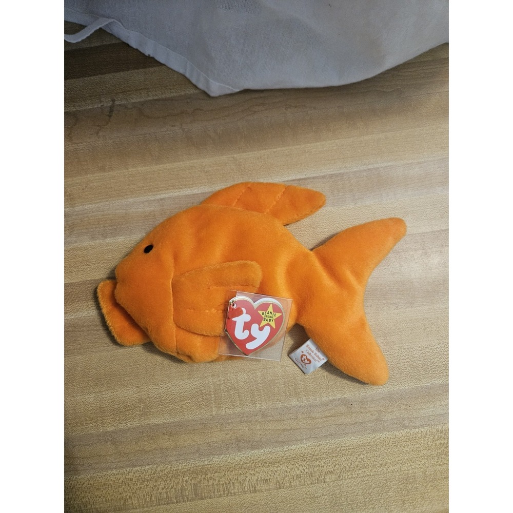Goldie Fish 4023 PVC 4th/3rd Gen 1993 Retired Ty Beanie Baby Collectible Mint